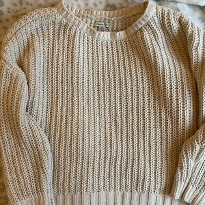 american eagle sweater cream oversized women's
